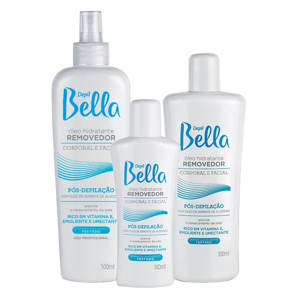 Óleo removedor algodão remove exesso de cera na pele pós depilatório Depil Bella
