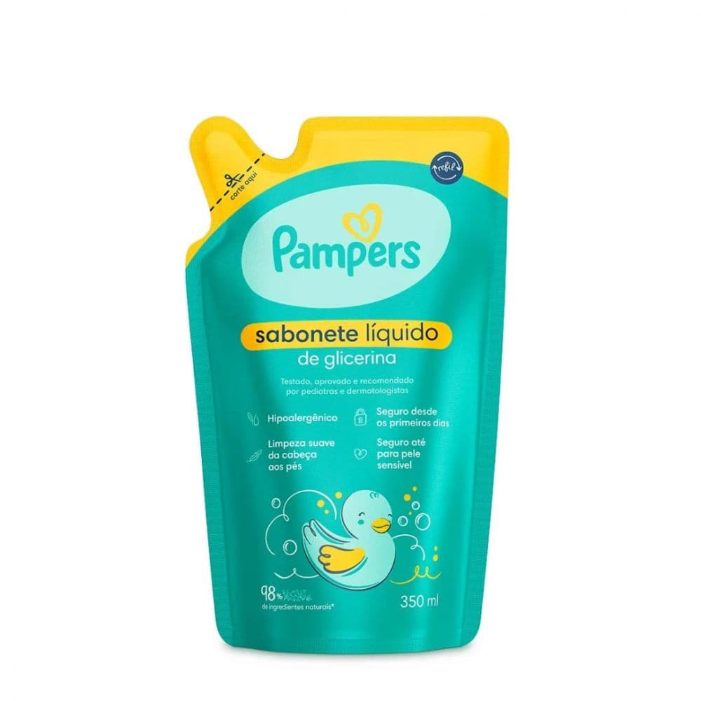 Pampers Sabonete Líquido de Glicerina Refil 350ml