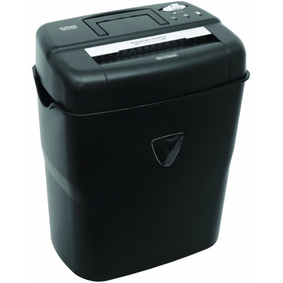 Fragmentadora Aurora As1018Cd 220v 10 Folhas Partíc.4x37mm DVD/Cartão Cesto 20L Nível 03