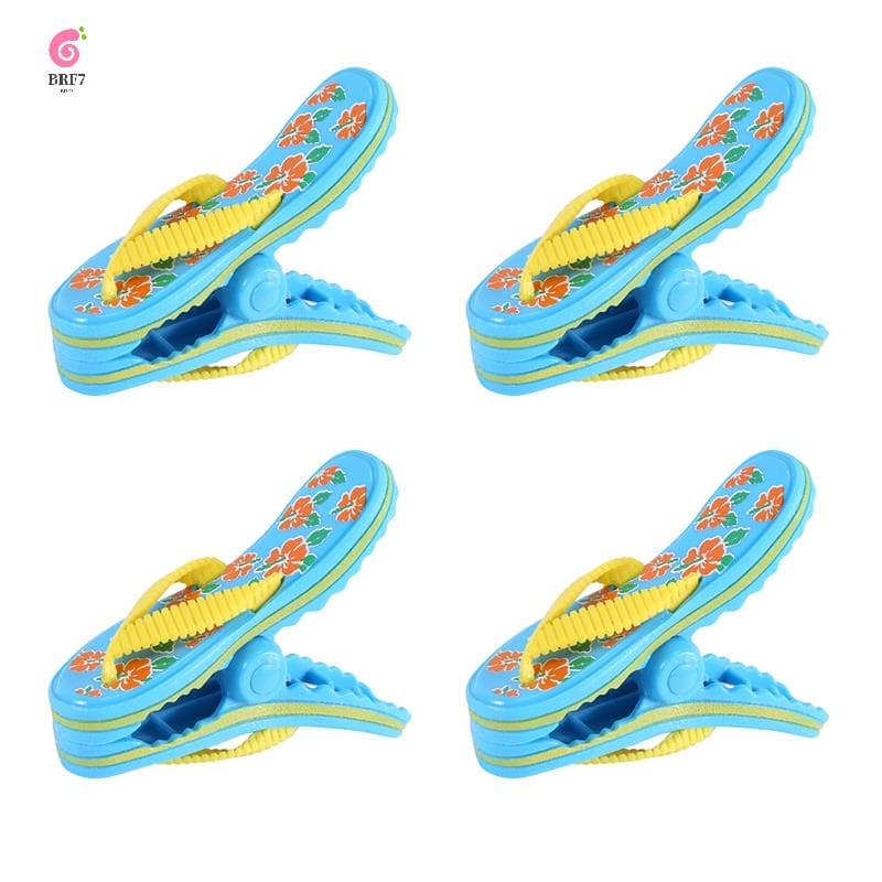 4 Pacotes De Toalhas De Praia Clipes Plásticos , Chinelos Bonitos Pegs Sunbed , De Tamanho Grande Para Férias , Piscina