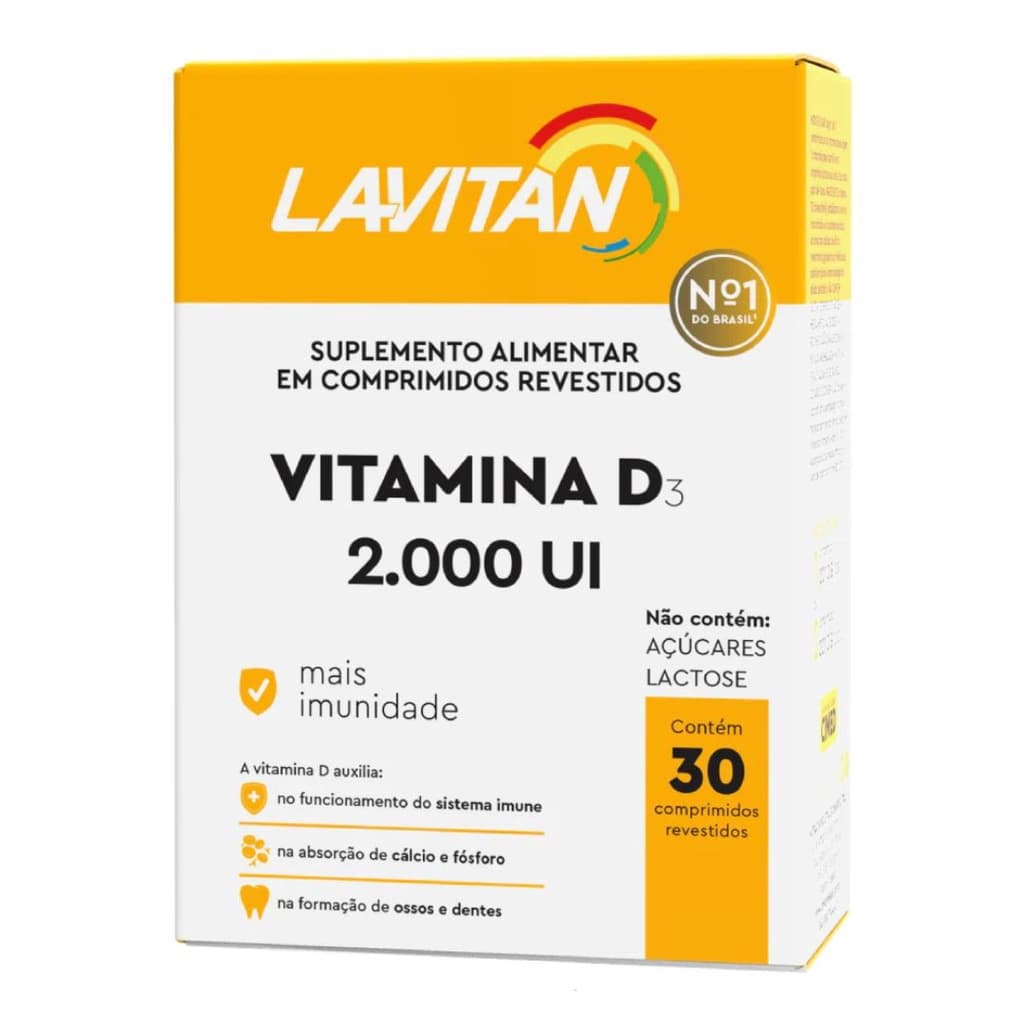 Suplemento Alimentar Cimed Vitamina D3 2000UI Comprimidos
