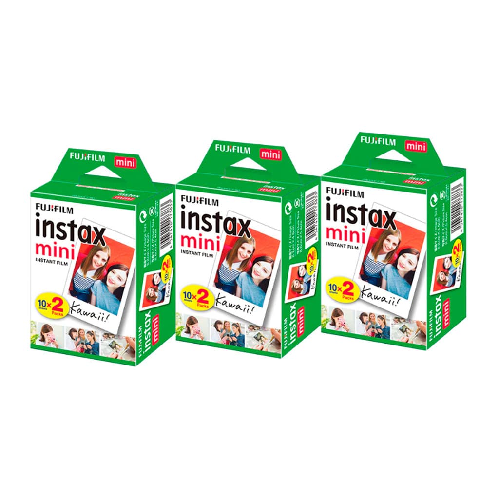 Kit 3 Papel Filme Para Instax Mini 7, 8, 9, 11 60 Fotos