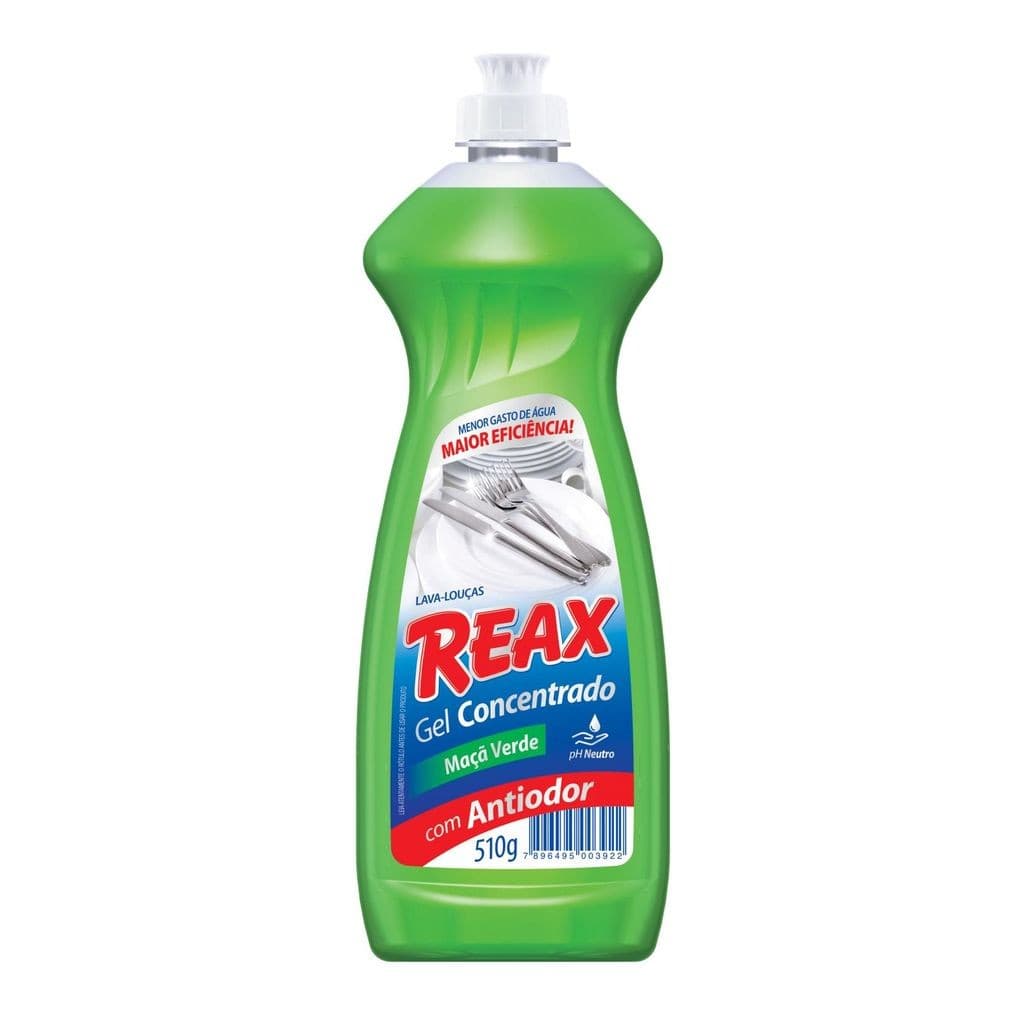 Detergente em Gel Concentrado REAX Maçã Verde 510g
