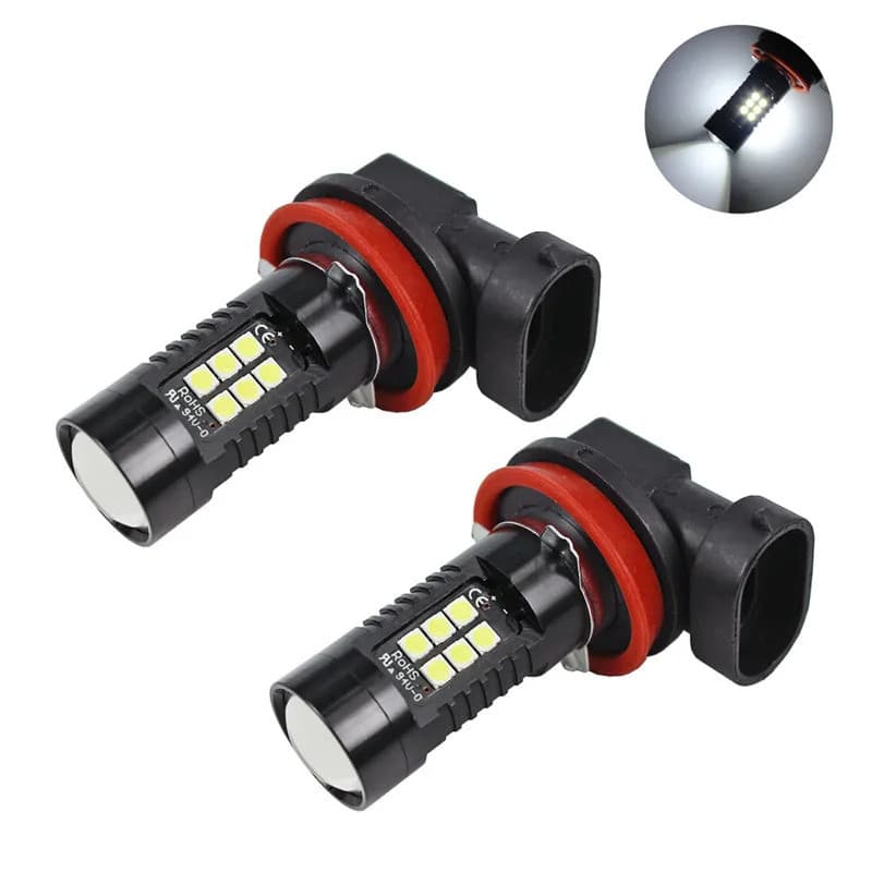 2Pcs H8 H11 Led HB4 9006 HB3 9005 Lâmpada de Luz de Nevoeiro 3030SMD 1200LM 6000K Luz de Condução de Carro Auto Leds Luz