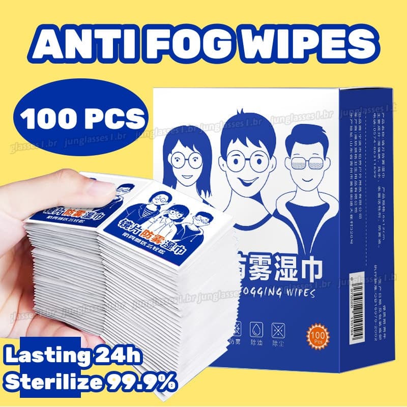 Pano Descartável Para Limpeza De Lentes De Óculos , 100 Peças , Anti Neblina , Lenços Umedecidos , Tela De Tecido , Remo
