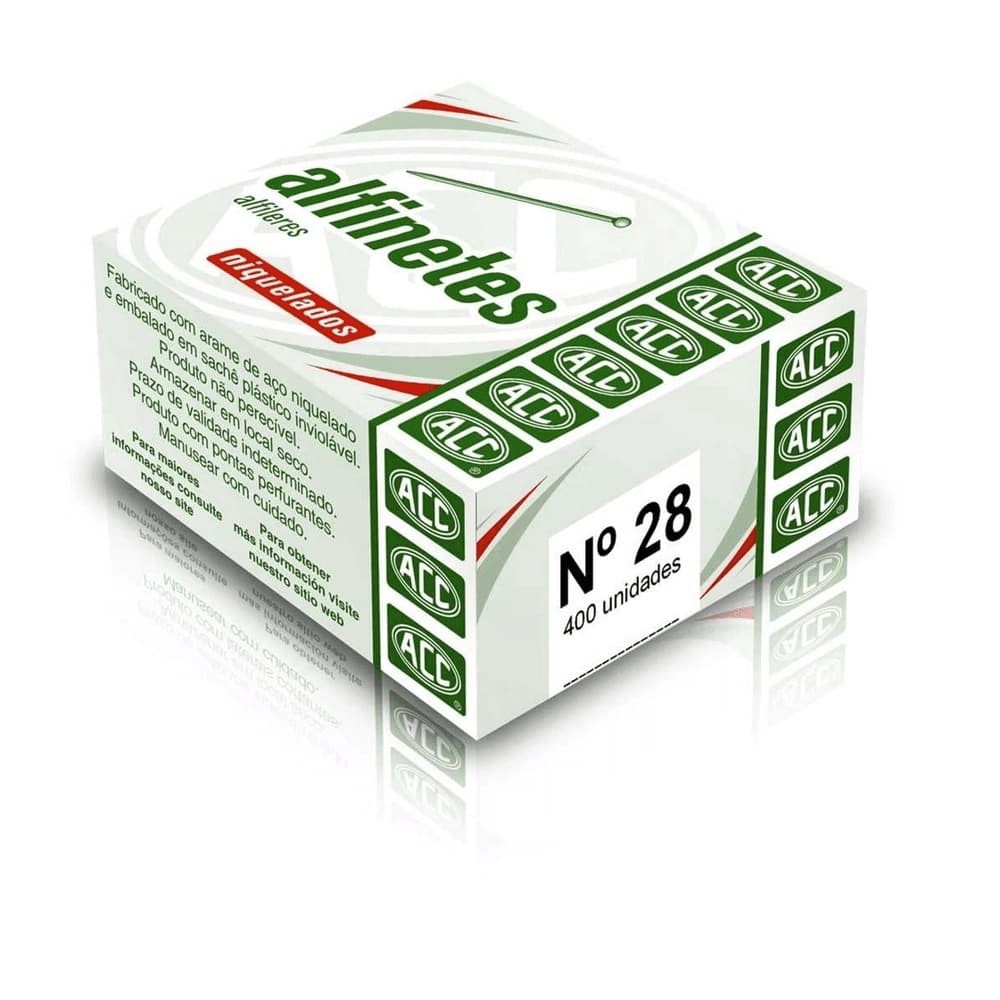 Alfinete para Costura Acc com Cabeça N°28 com 50g