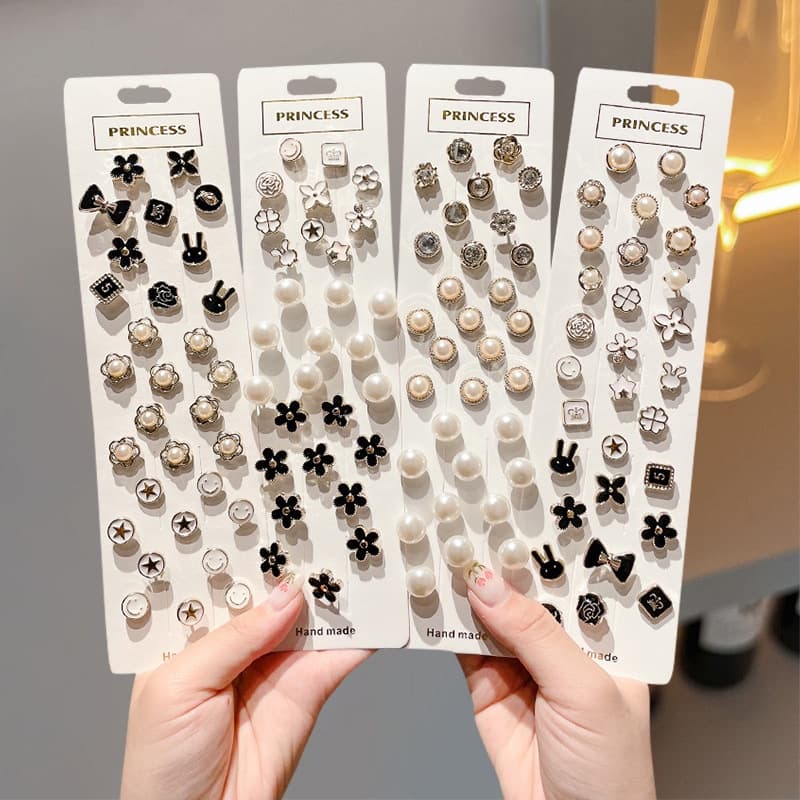 Broche Mulher Roupa De Alfinete Decoração Anti-Exposição Fivela De Pescoço Artefato De Fixação De Pérola Botão Acessório