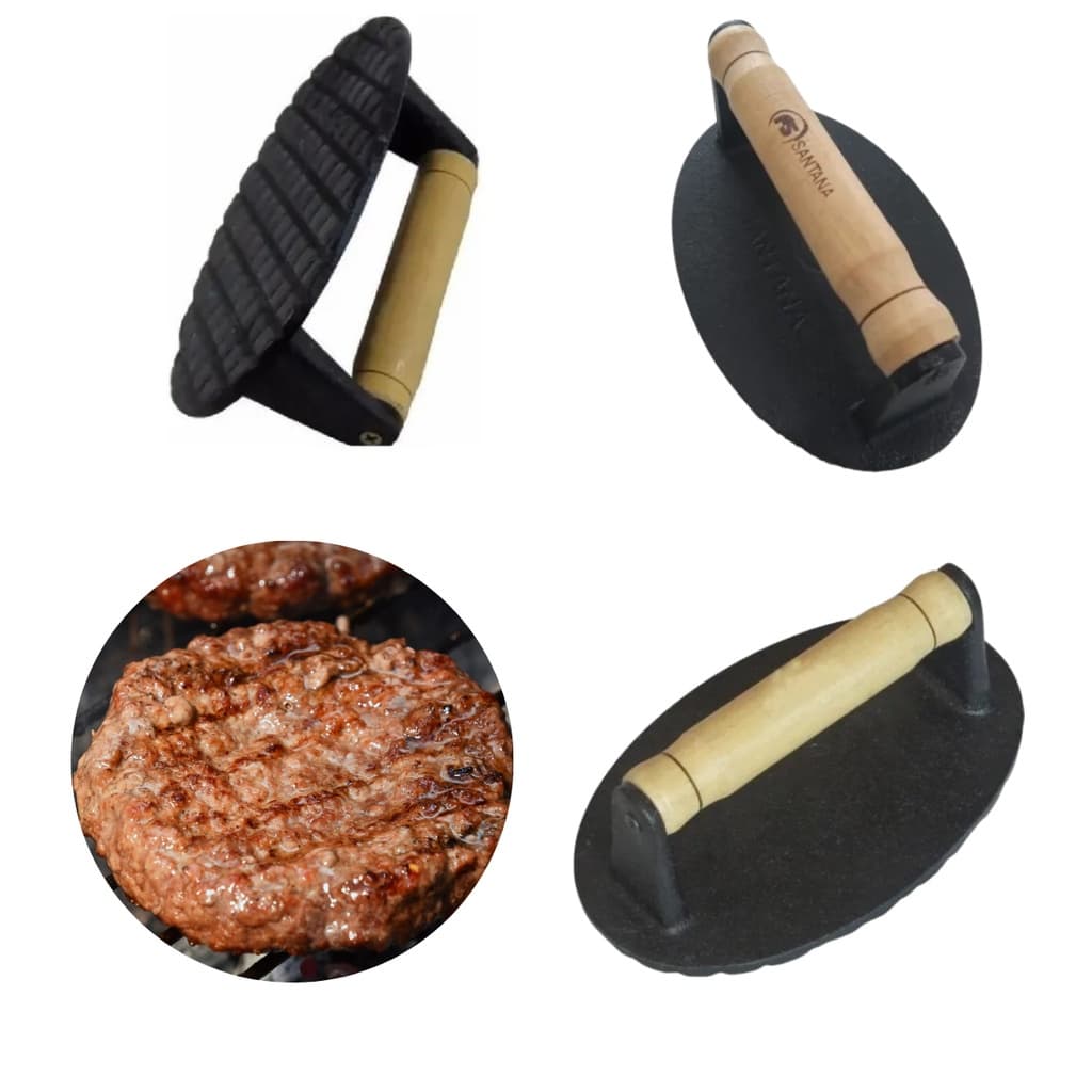 Peso Prensa Para Bifes Lanches Chapa Ferro Fundido