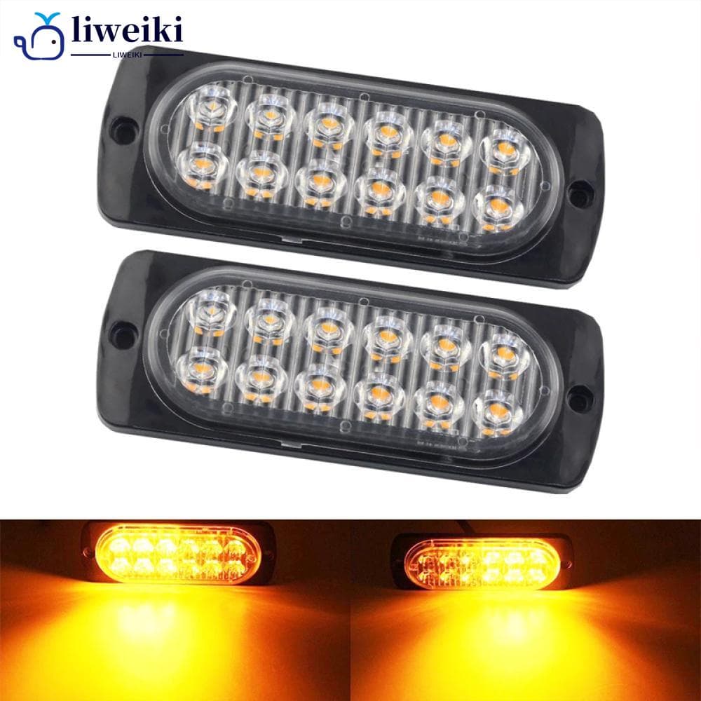 LIWEIKI 1PC 12LED Luz De Sinalização Fita Para Carro De Giro Advertência De Emergência Barra De Trânsito Caminhão SUV Motocicleta W5Y3