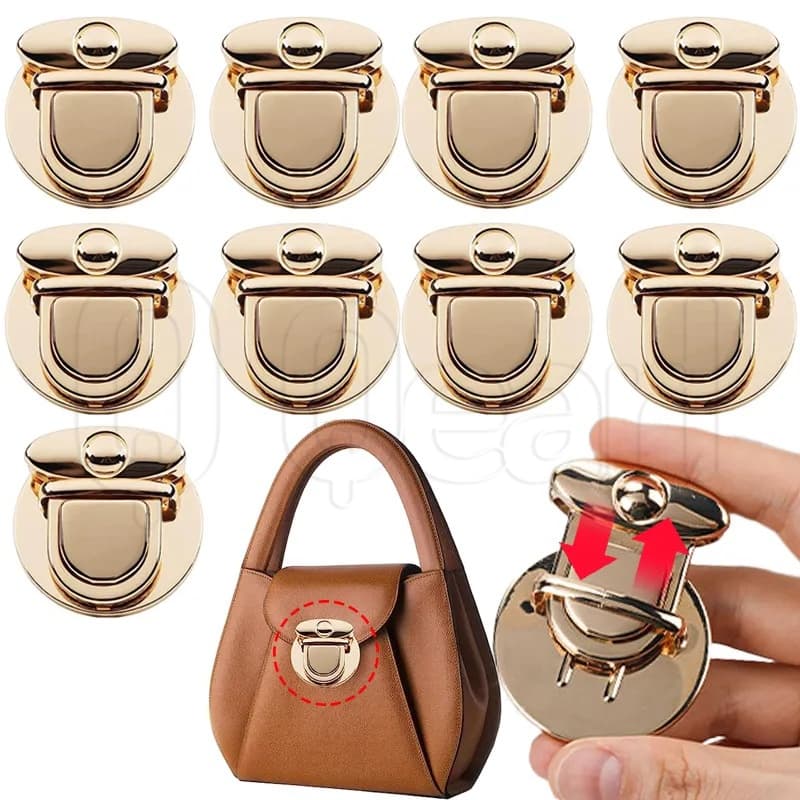 Fechos De Metal Para Bolsas Femininas Duráveis/Removíveis Carteiras Bricolagem Ouro Fecho