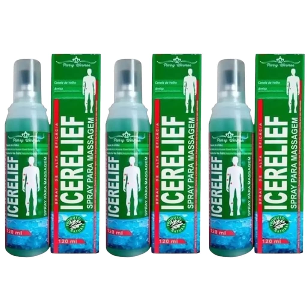 Kit 3x Spray Para Massagem Icerelief com Arnica 120 ml