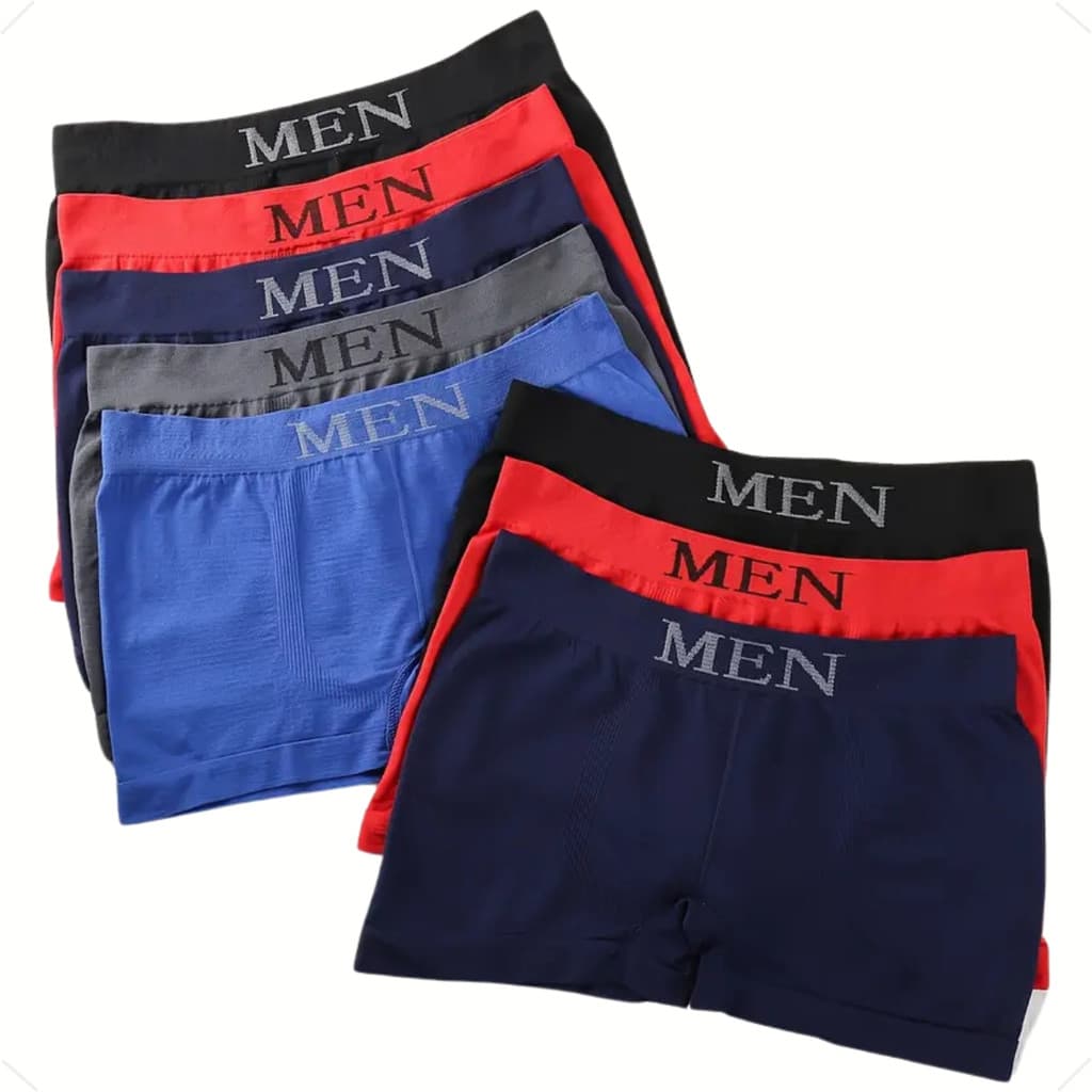 Kit 10 ou 3 Cuecas Masculinas Boxer Microfibra Adulto Sem Costura