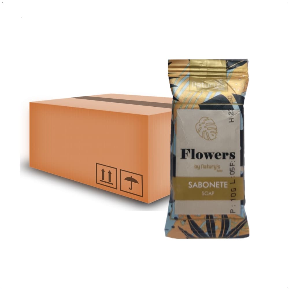 KIT 50 Mini Sabonete Hotel Motel Floral 10g Atacado Airbnb
