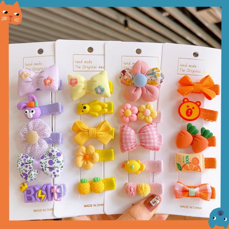 8 Estilos Novos Acessórios De Pêlos Para Animais De Estimação Conjunto De Clip Fofos Não Nocivos De 5 Peças Cães