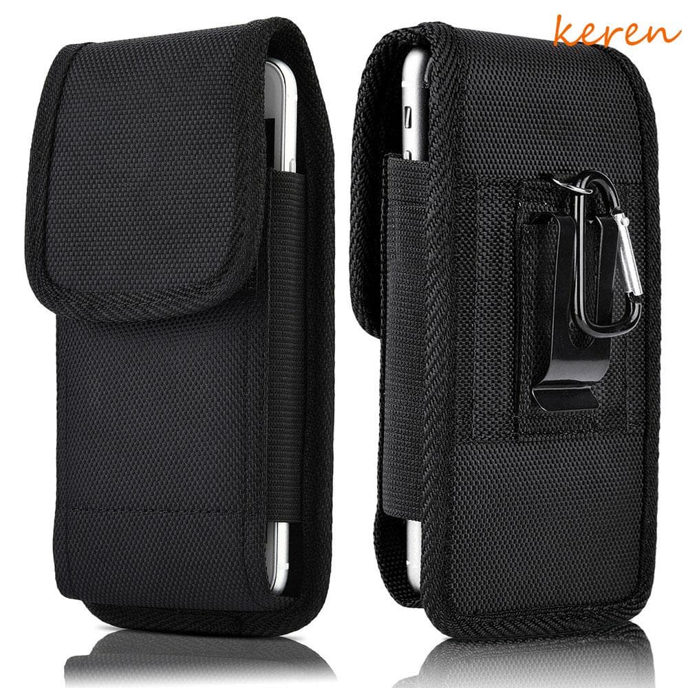 Bolsa Para Telefone Celular KEREN Preta De Cintura Com Grampo De Cinto