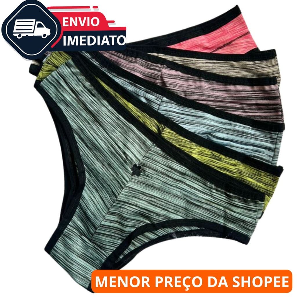 Kit Calcinhas Cós Alto Firmadora Lateral Larga Suplex - Firma Normal