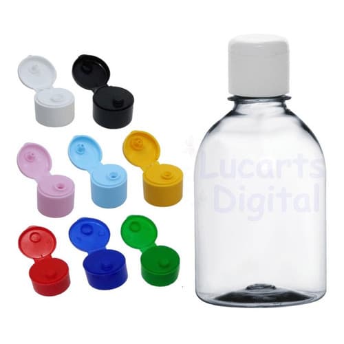 100 Frasco Plástico Para Álcool Em Gel 250 Ml Tampa Flip Top