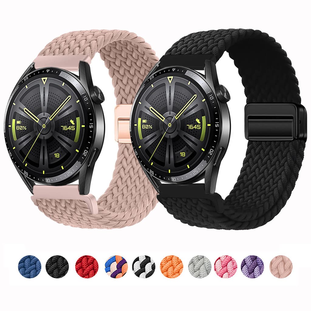 Pulseira de 20mm e 22mm de Nylon para Smartwatch Amazfit GTS 3/ Bip U PRO