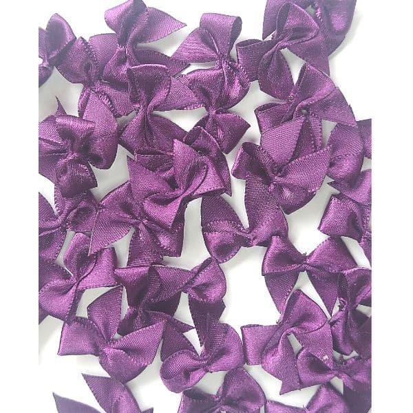 Laços Nº 2 - Cetim - 50 Unidades - Roxo - Lembrancinhas