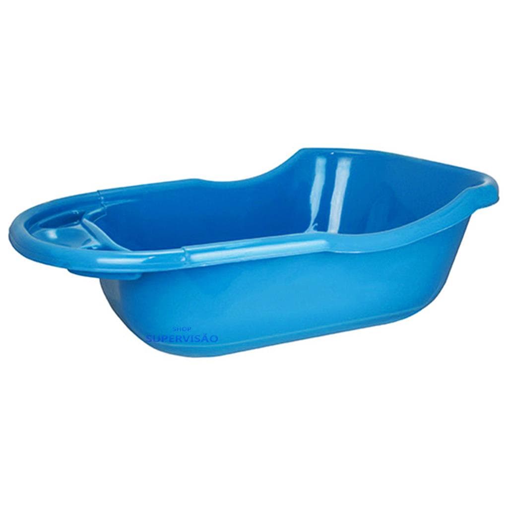 Banheira De Bebe Com Suporte Para Shampoo Azul 30 Litros