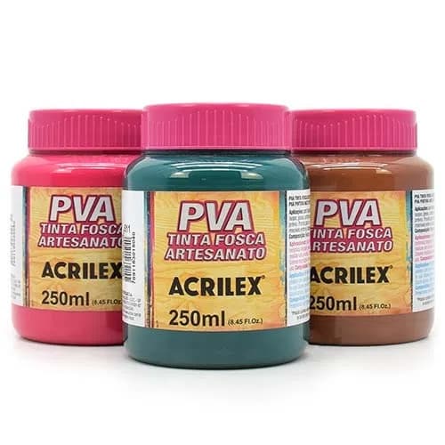 Tinta Pva Fosca Acrilex 250ml - Cores Diversas