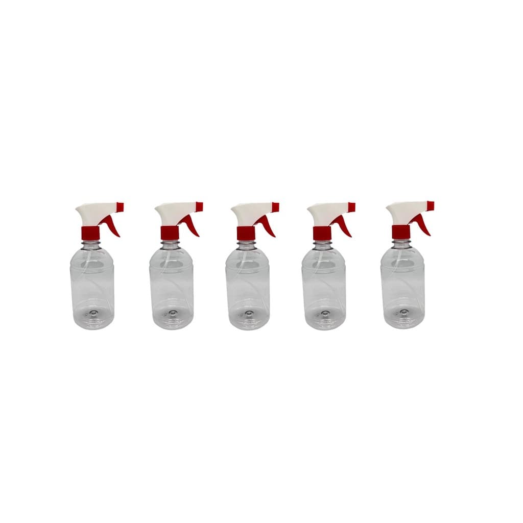 Kit 5 Frasco Pulverizador / Borrifador 500ml - VERMELHO E BRANCO