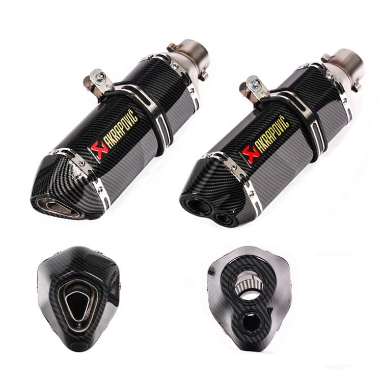 Silenciador De Tubo De Escape Universal Para Motocicleta , 51MM , Aço Inoxidável , Ponta , Traseiro