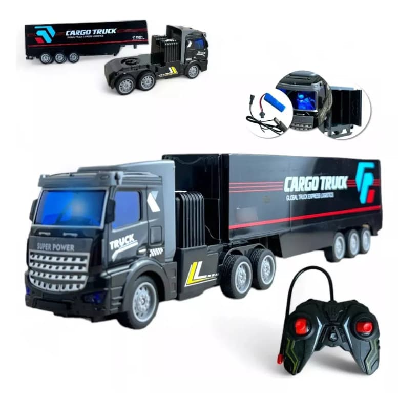 Brinquedo Caminhão Carreta Recarregável Truck Controle Remoto