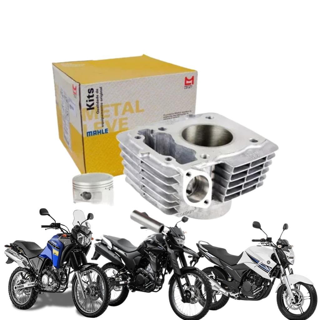 Kit Cilindro Motor Pistao Yamaha Fazer Lander Tenere 250 2005 2006 2007 2008 2009 2010 2011 2012 2013 2014 2015 2016 2017 2018 2019 2020 Original Metal Leve