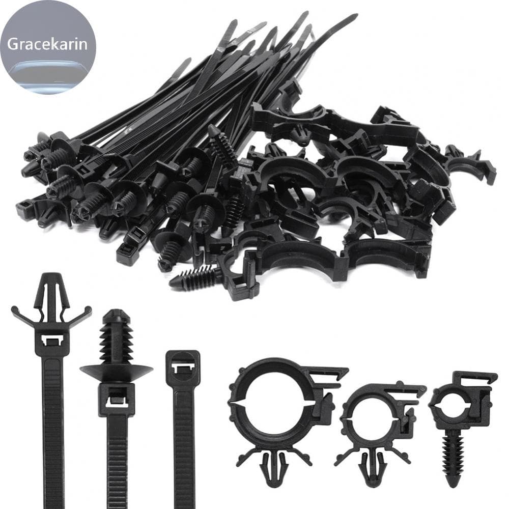 Clipes De Roteamento De Fio De Carro Peças Kit S Cabo Zip Tie Chicote De Fios