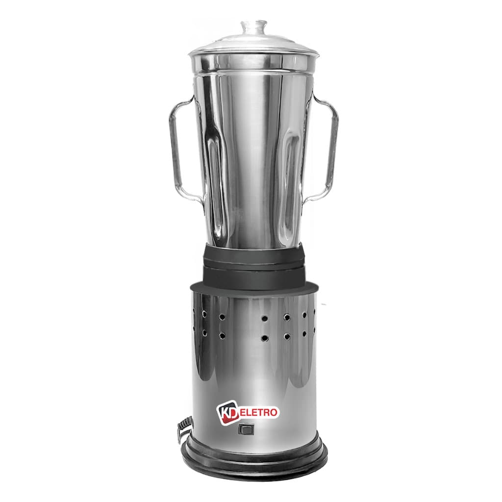 Liquidificador Industrial Baixa Rotação 4 LITROS Prata Jarra de Aço Inoxidável Bivolt Profissional
