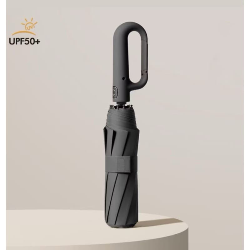 Guarda-chuva Automático Proteção Solar UV Dobrável Anel de Fivela Com Black