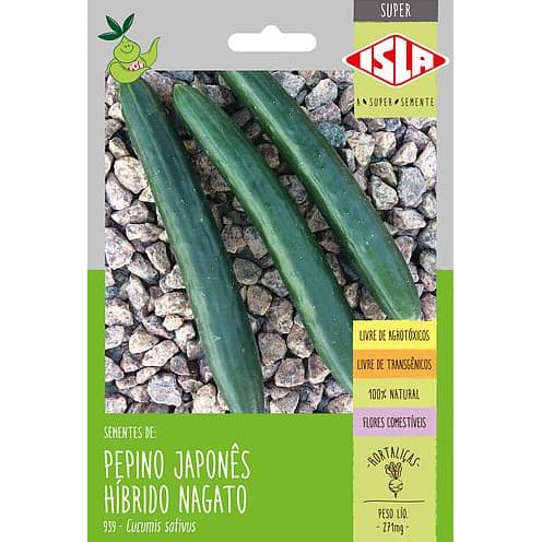 Sementes de Pepino Japonês Híbrido Nagato - 271mg - Isla