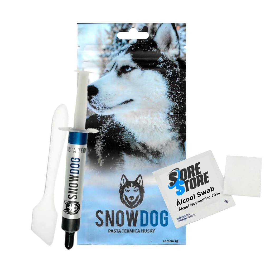 Pasta Térmica SnowDog Husky 1g 12.8w/mk Alta Performance + Sache para Limpeza