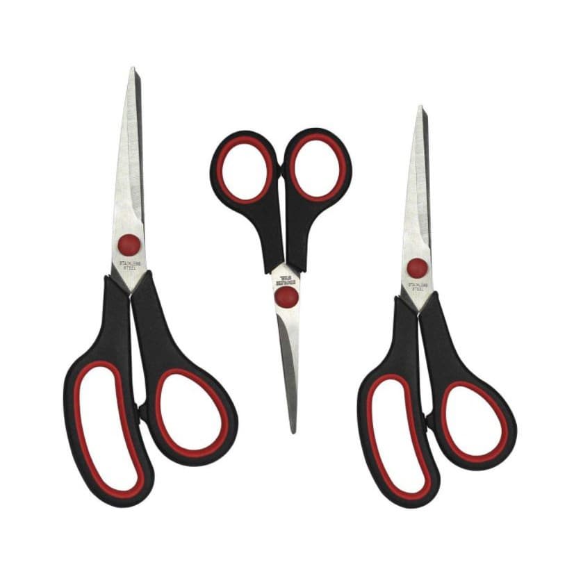 Kit 3 Tesouras Inox Navy + Pró