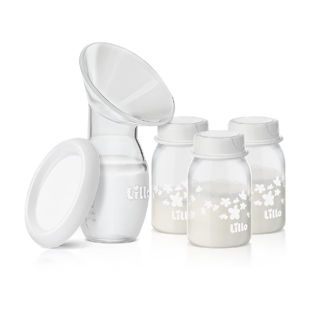 Bomba Coletora de Leite Materno com 3 frascos 120ml - Lillo