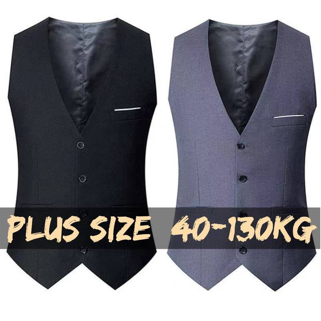 [Plus size �� homens tamanho grande negócio casual colete formal elm3