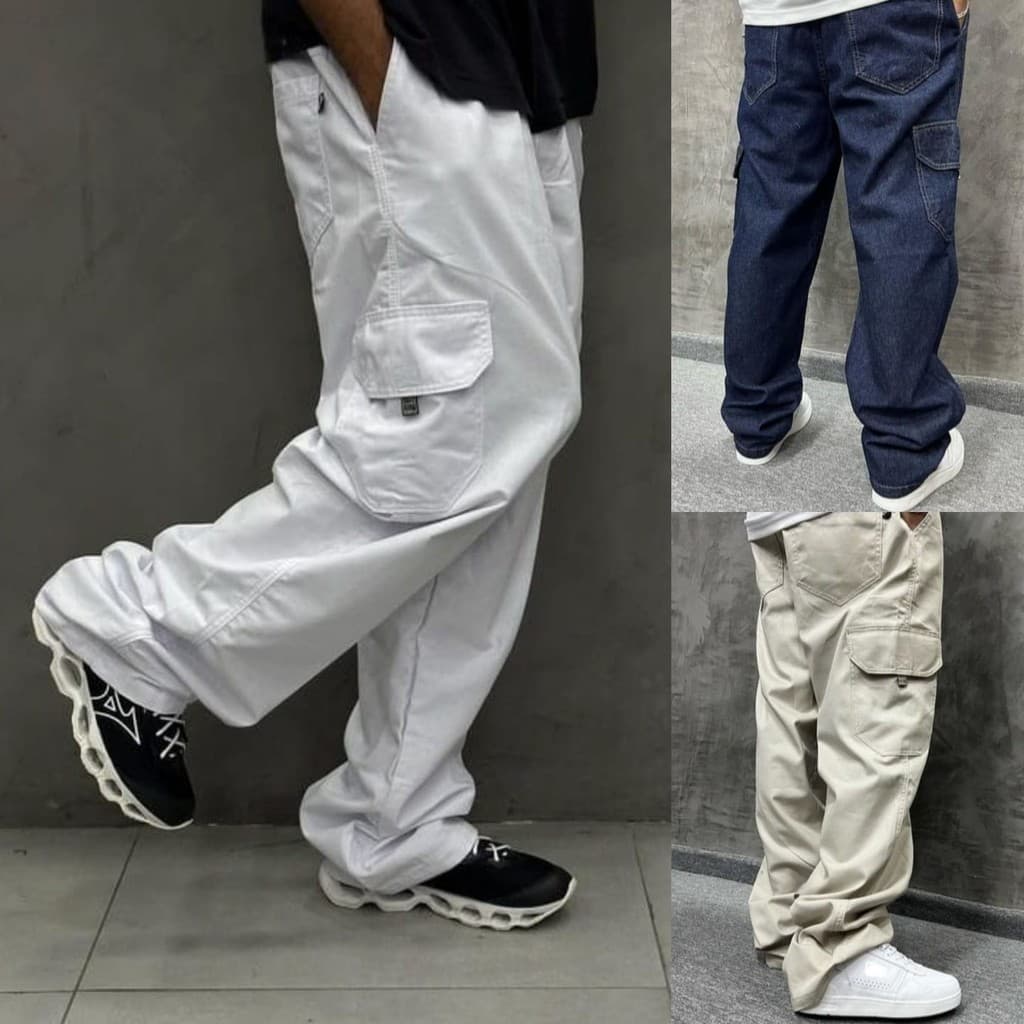 Calça cargo dazzling Plus Size original tamanho grande