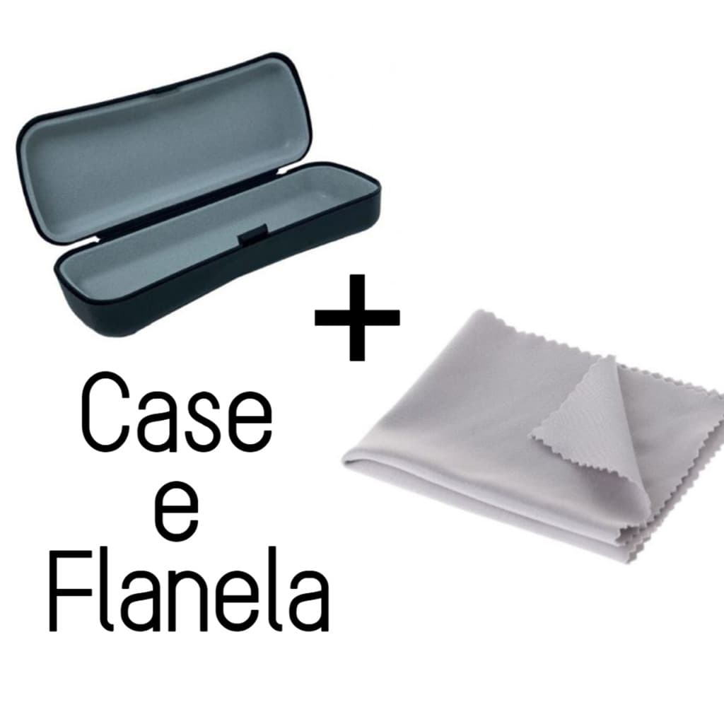 Estojo Caixinha Case Para Óculos com uma Flanela em Microfibra