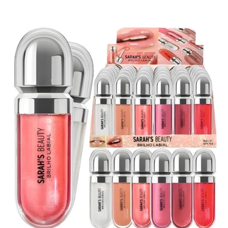 KIT 3/6 Gloss Labial Sara Sarah's Beauty brilho intenso o melhor- S6131