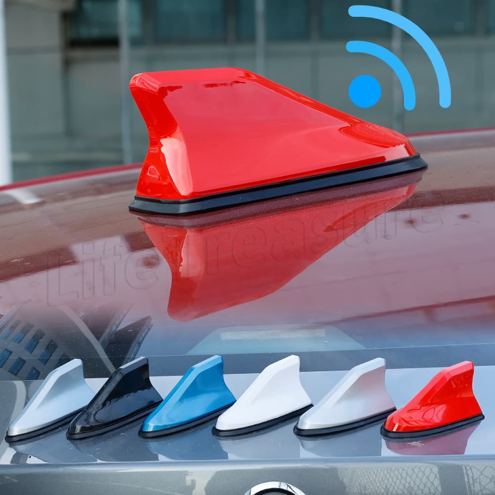 [Featured] Decoração Da Antena De Barbatanas De Tubarão Para Carros/Mini Melhorador De Sinal De Radiodifusão/FM AM Capa De Antenas Rádio