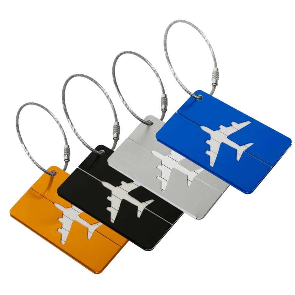 4 Tags Coloridas Para Mala Viagem Material Resistente Etiqueta Identificador Bagagem