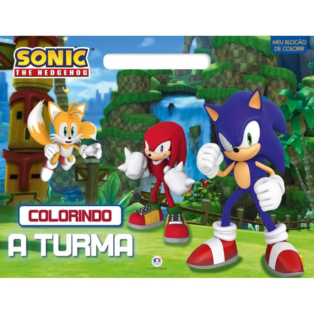 Livro Blocão de colorir Sonic - Colorindo a turma