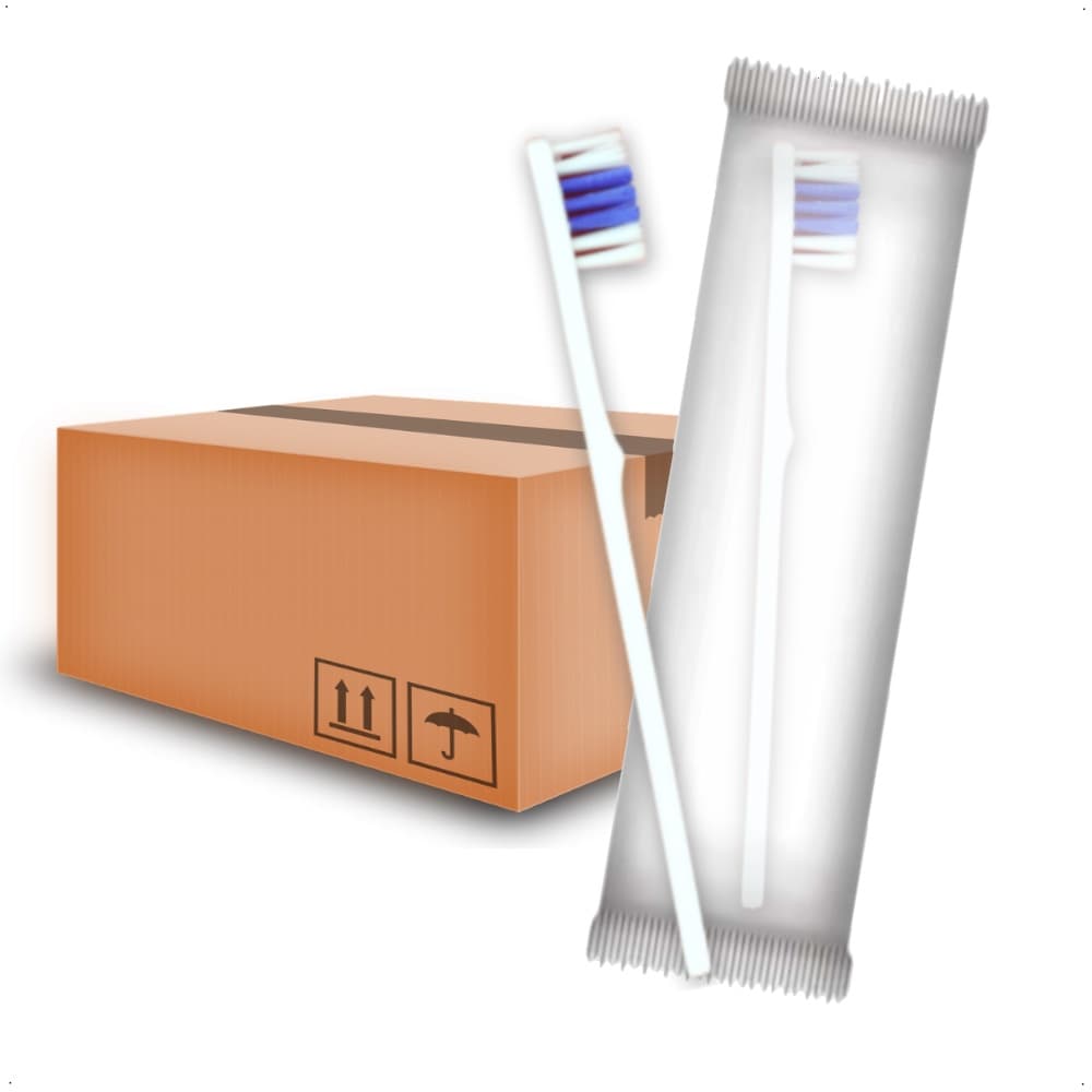 100 Escova Dente Embalada Cerdas Macias Hotel Motel Dental