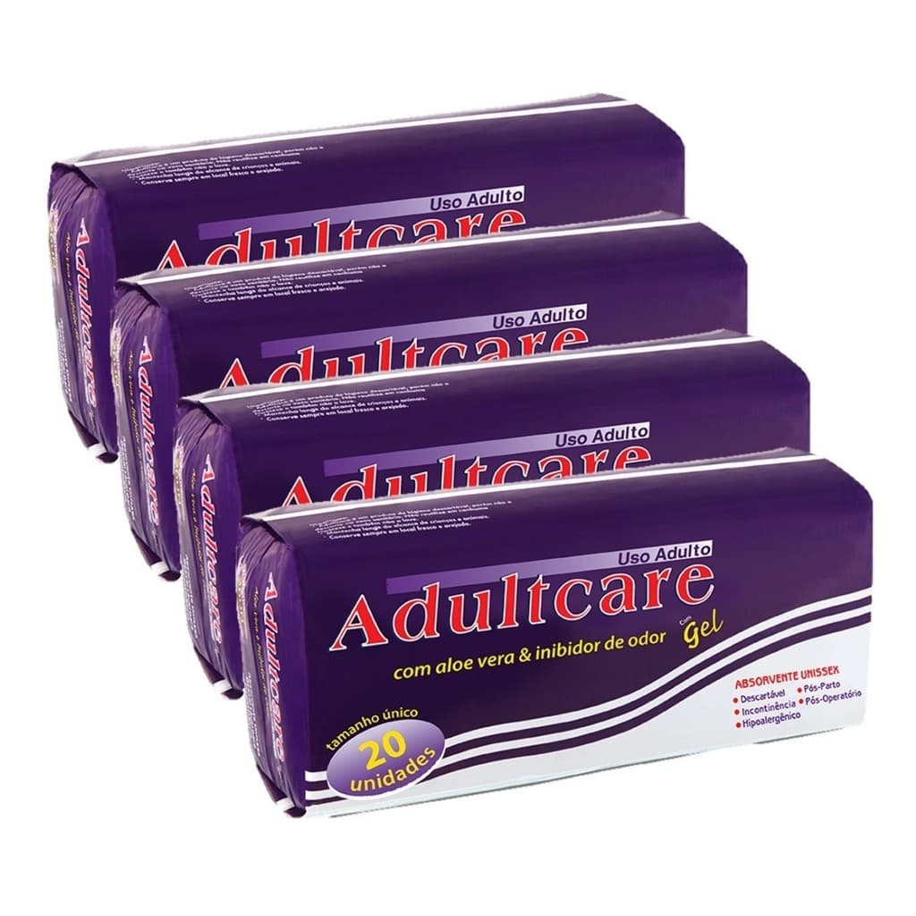 Absorvente Adultcare Geriátrico Unissex Com 80 Unidades