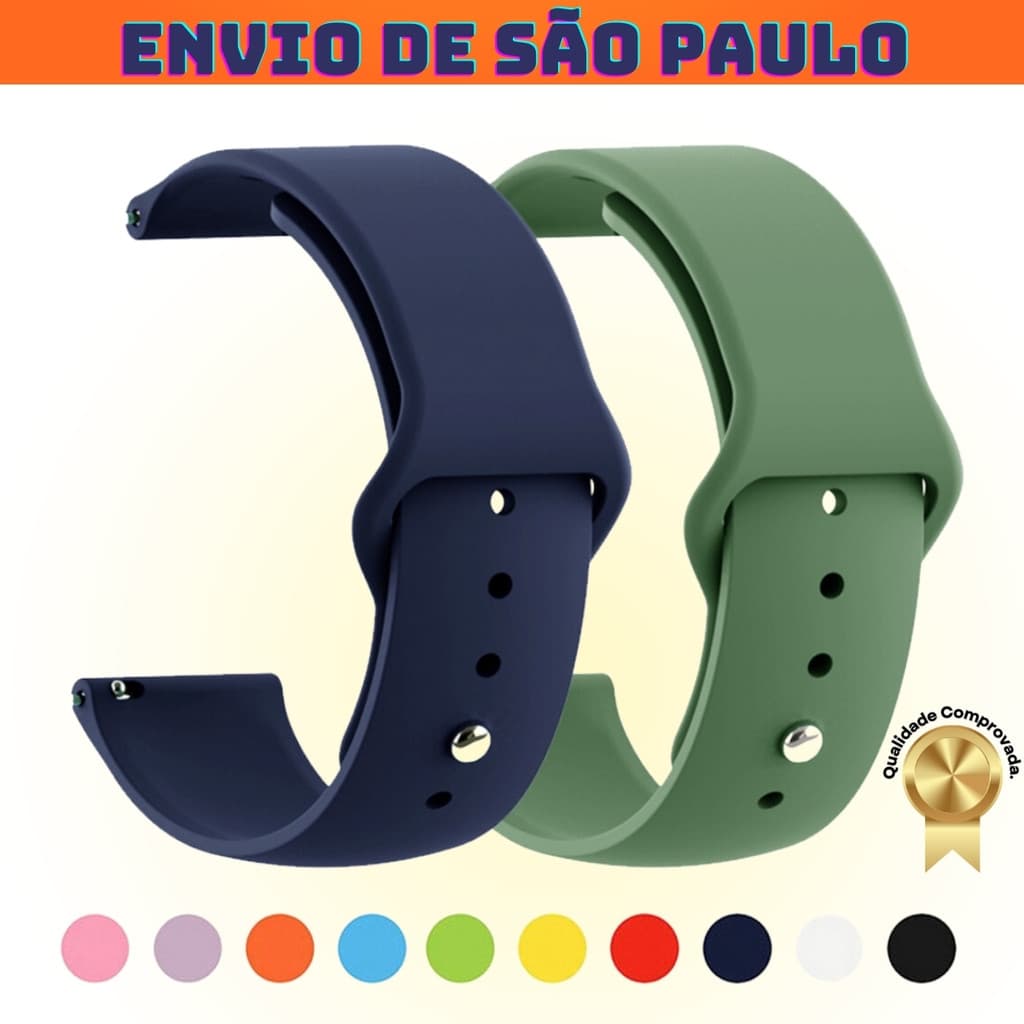 Pulseira 20 / 22mm De Silicone Colorida EXCLUSIVA Para Amazfit GTR | GTR 2-2E | GTR 3- 3 PRO GRT 4