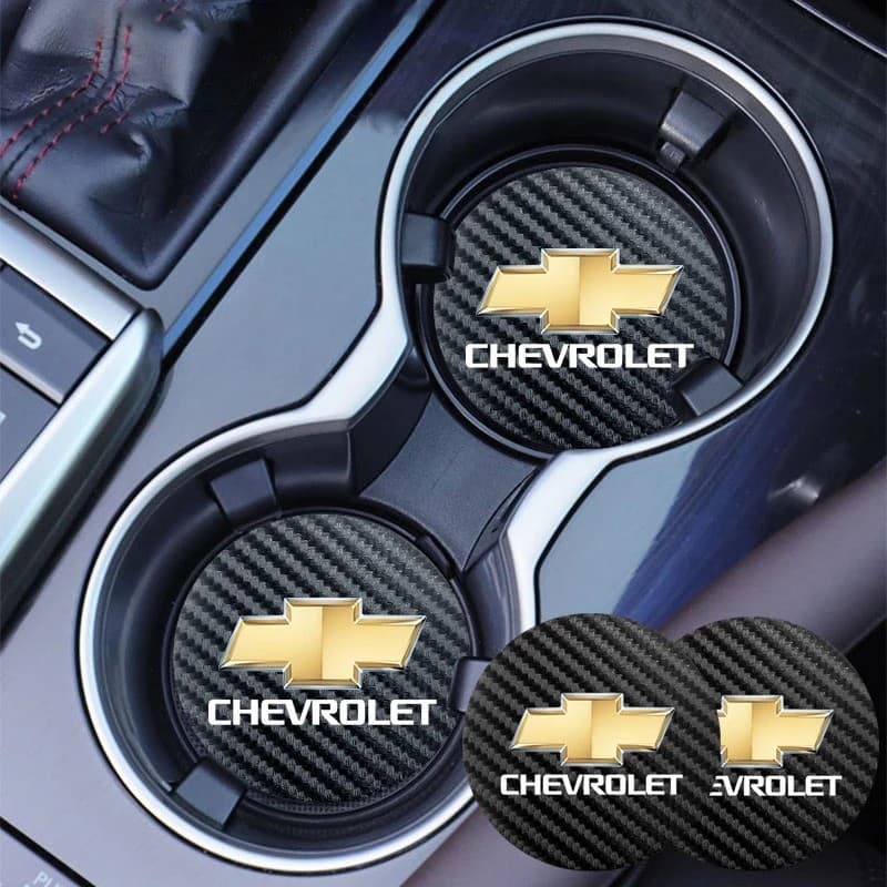 2 Pçs Porta-Copos De Fibra De Carbono Anti-Ruído Almofada De Copo De Água Para Chevrolet Cruze Captiva Trax Malibu Tahoe