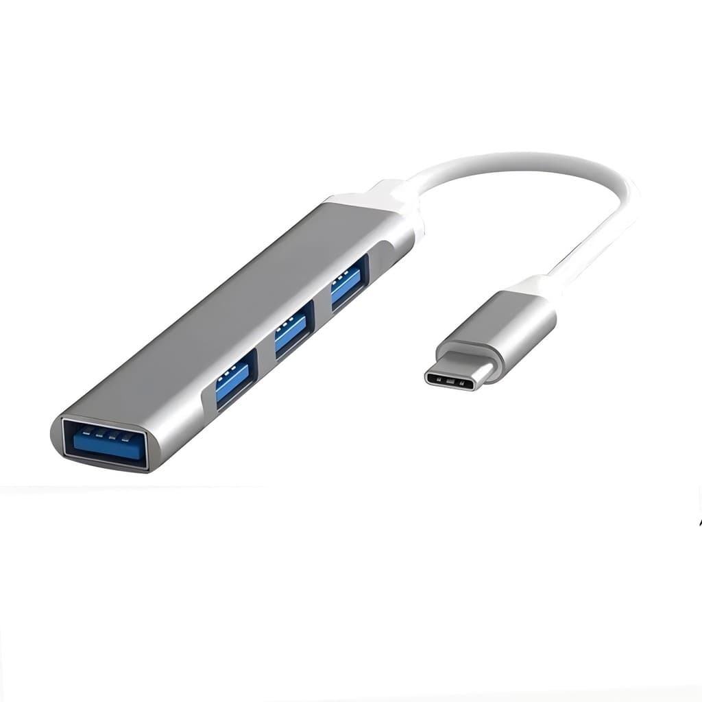 4 Em 1 Usb/ Tipo-C Hub Adaptador Multi-Porta Divisor Mouse Teclado Laptop