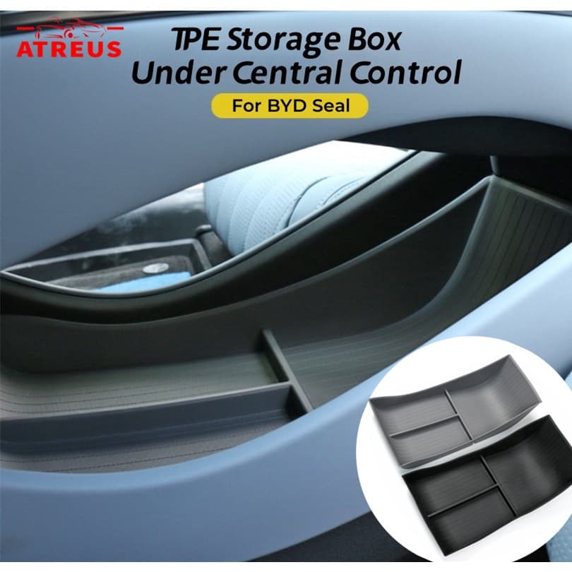 Para A Caixa De Armazenagem De Material De Borracha Macia BYD Seal TTPE Sob Controle Central Modificação Interior Da Especializada Acessórios De Braço Carros