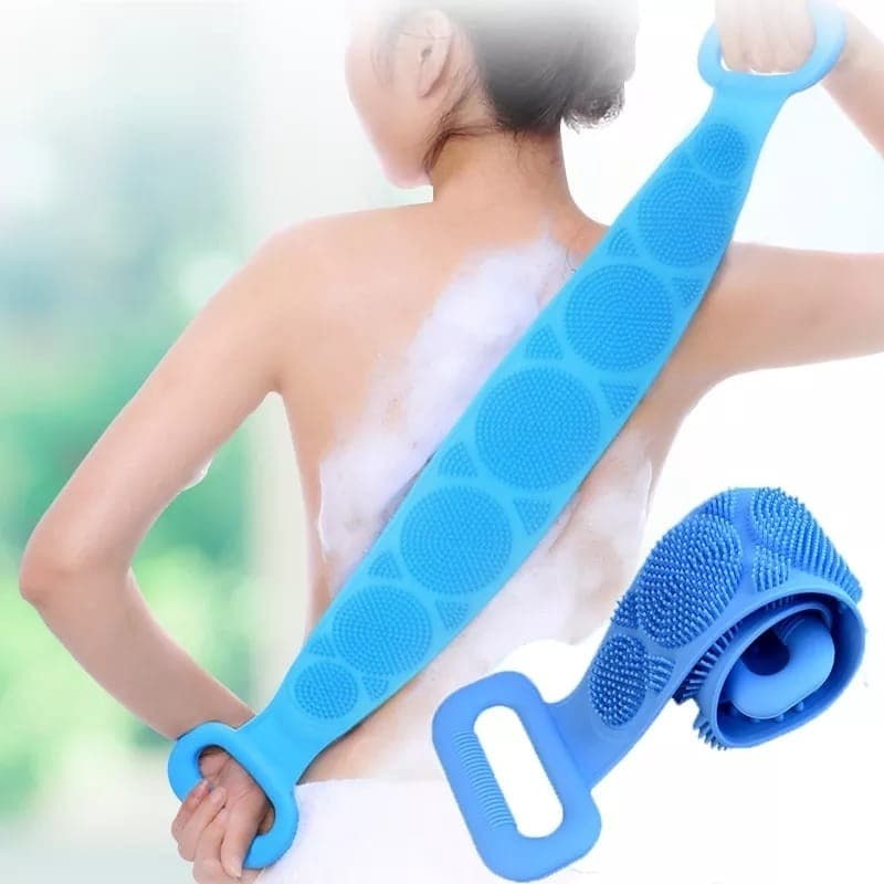 Esponja Silicone Massageadora Escova Banho Lava Corpo Todo Bucha Esfoliação